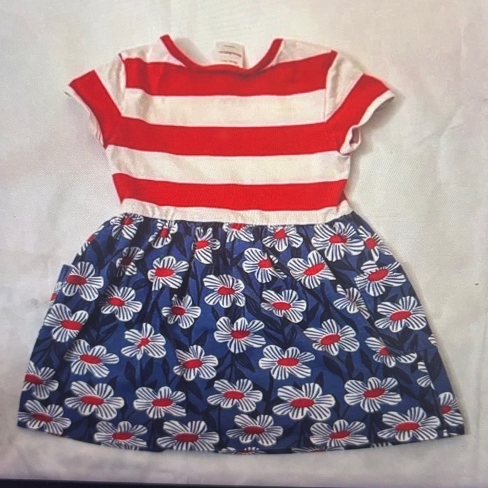 Hannah Andersson Americana Dress Lot 4 Nostalgic Primary Colors Kidcore Floral - Picture 12 of 16